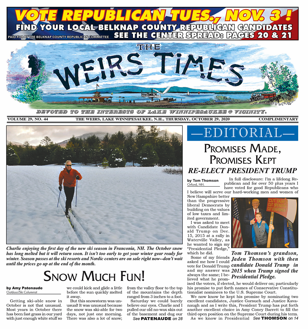 October 29, 2020 Weirs Times Newspaper Online Now!